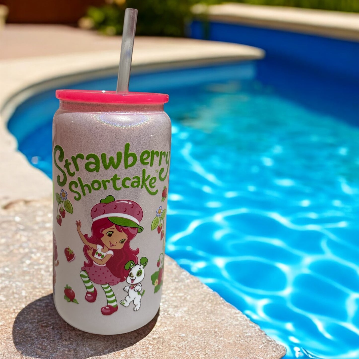Strawberry Shortcake & Pupcake Glass Can