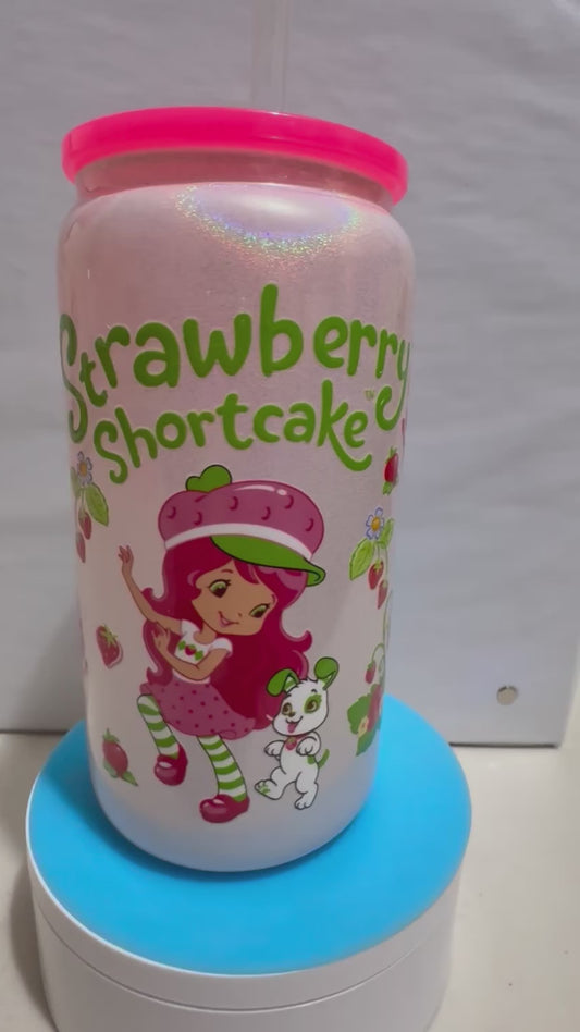 Strawberry Shortcake & Pupcake Glass Can